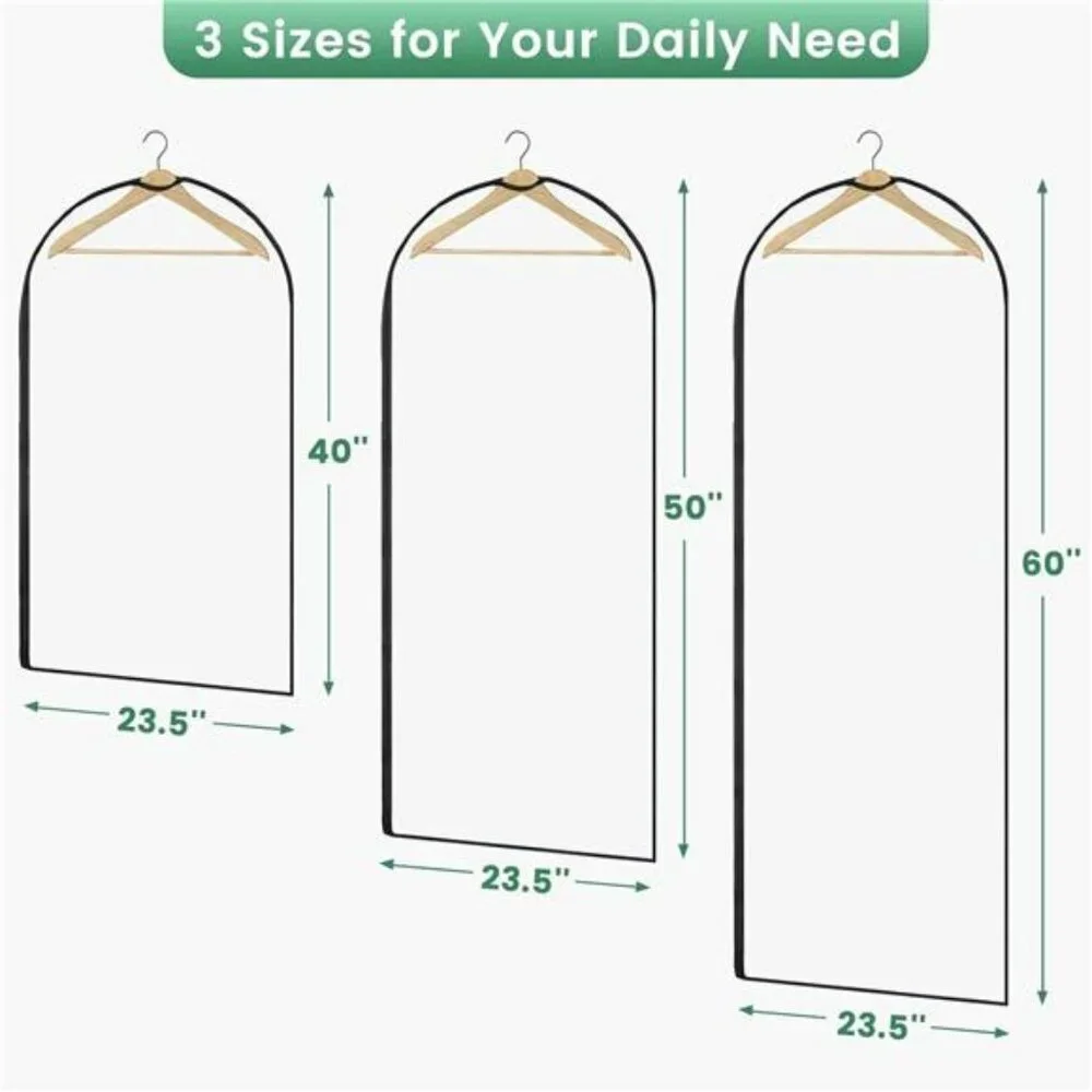 Garment Bags for Hanging Clothes 6 Pack Closet Storage Dress Suit Travel Covers